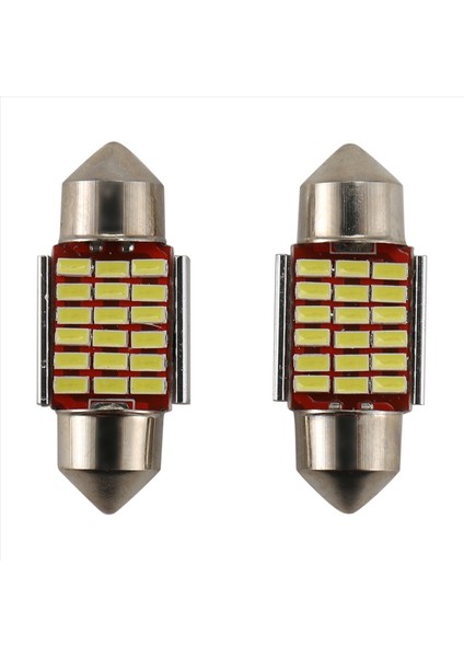 Adet C5W C10W 31MM 3014 18SMD Festoon Plaka Lambası 12V (Yurt Dışından)