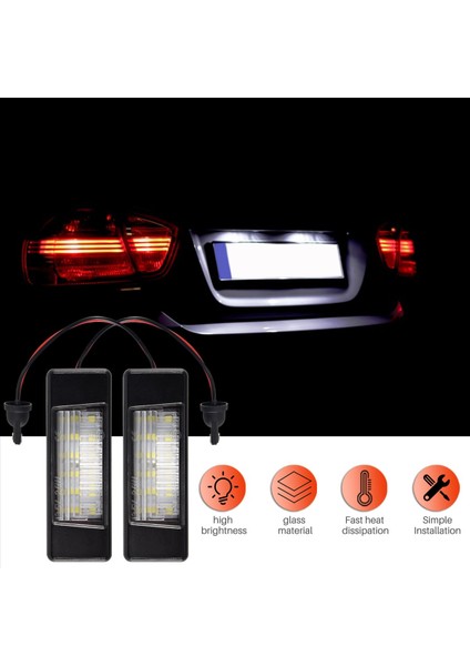 Nissan Qashqai Için 2 Adet 18 Led'li Plastik Araç Plaka Lambası (Yurt Dışından) indirimleri