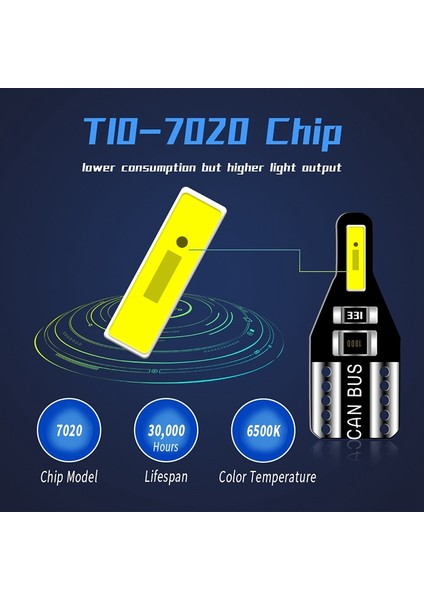 Toyota Avensis Rav4 Opel Astra Mokka Için 10 Adet T10 W5W LED Araba Ampulü (Yurt Dışından) indirimleri