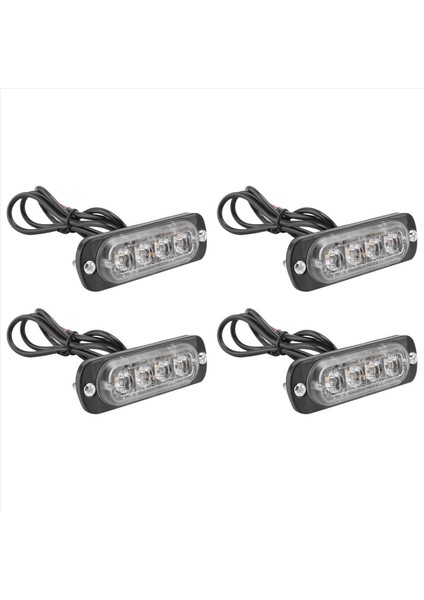 4 Adet 4 LED Amber Kurtarma Flaş Işığı 12V 24V Turuncu Izgara Flaşör (Yurt Dışından) indirimleri