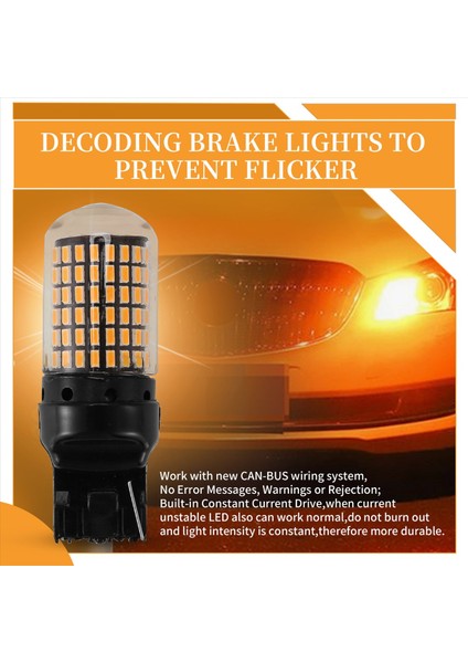 2x 7440 Süper Parlak Ampul Amber Geri Vites Sinyal Lambası Için (Yurt Dışından) fırsatları