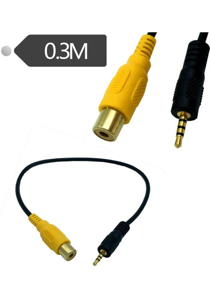 Rca'dan 2,5 mm Av-In Teleferik Arka Görüş Kamerasına Gps 2,5 mm 0,3 M (Yurt Dışından)