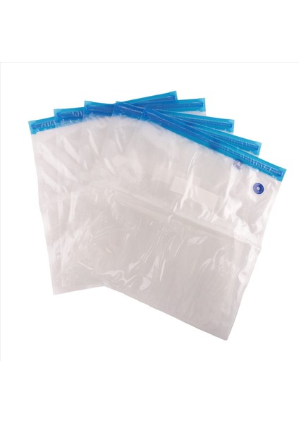 5 Adet Yeniden Kullanılabilir Vakumlu Gıda Saklama Fermuarlı Poşet, 30 x 34 cm (Yurt Dışından)