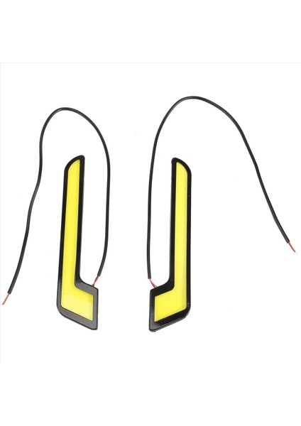1 Çift L Şeklinde Cob Araba LED Gündüz Farları Sis Lambası Beyaz DC12V (Yurt Dışından)