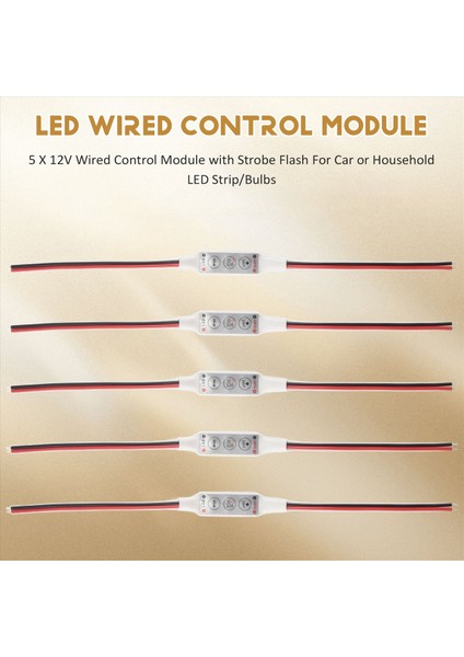 Araba Veya Ev Led'leri Için Flaşlı 5 x 12V Kablolu Kontrol Modülü (Yurt Dışından) fırsatları