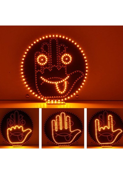 Uzaktan Kumandalı 4 Emoji ve 4 Hareketle Parmak Titreşimli Araba El Lambası (Yurt Dışından) fırsatları