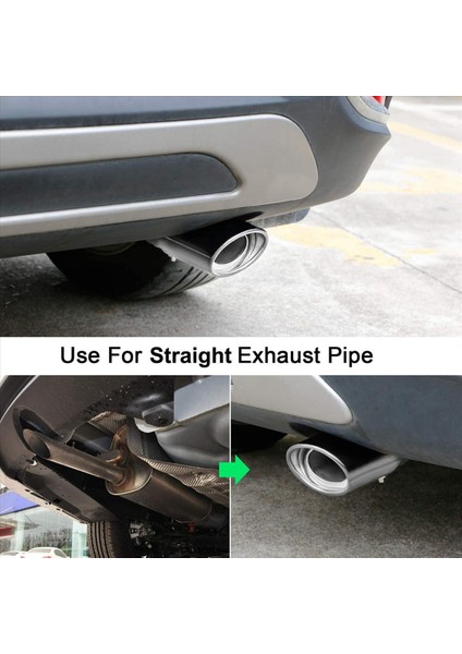 Araba Egzoz Borusu Modifikasyonu Kuyruk Boğazı Kuyruk Borusu (Gümüş) (Yurt Dışından) fırsatları
