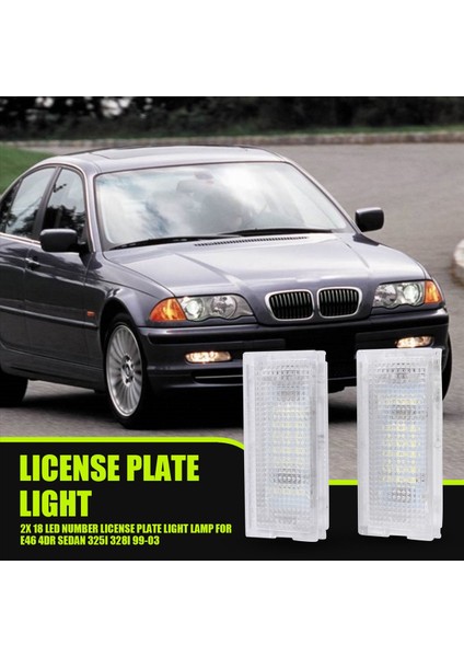 Bmw E46 4dr Sedan 325I Için 2x 18 LED Plaka Lambası (Yurt Dışından) fırsatları