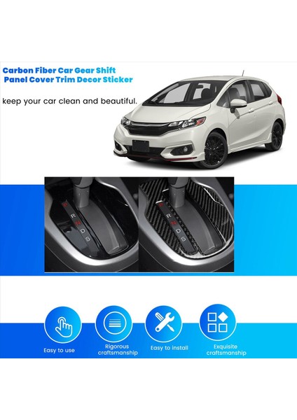 Honda Fıt 2014-2018 Için Karbon Fiber Araç Vites Kolu Etiketi (Yurt Dışından) indirimleri