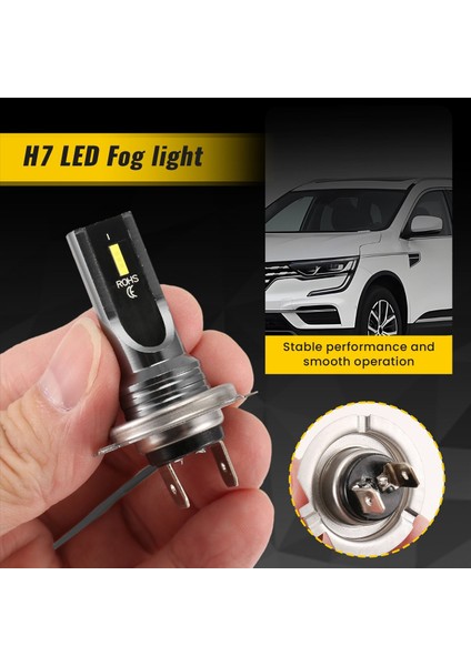 Adet Araba H7 LED Ampul Far Lambası Beyaz 6000K 80W Csp Çip 6smd (Yurt Dışından) indirimleri