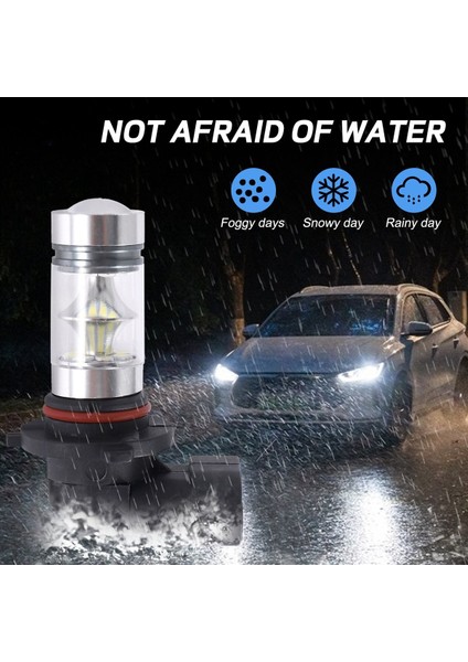 Adet 6000K Süper Beyaz H10 9045 9145 9140 100W 1200LM LED Sis Lambası (Yurt Dışından) indirimleri