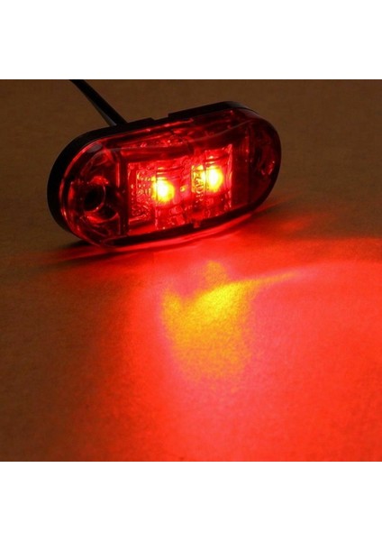 5x Amber+5x Kırmızı LED Araba Kamyon Römork Karavan Oval 2,5 Inç Işaret Işığı (Yurt Dışından) indirimleri