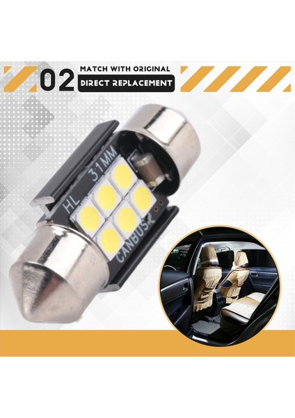 3020 Yonga Setli LED Ampuller 31 mm Festoon DE3175 6428 Xenon Beyaz (Yurt Dışından) modelleri