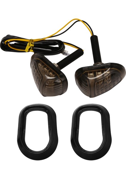 Çift Motosiklet Dönüş Lambası 12V LED Dönüş Sinyal Lambası Vites Değiştirme (Yurt Dışından)