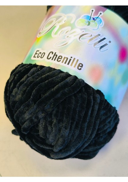 Eco Chenille Kadife Ip – Siyah – 5’li Paket (Kadife Dokulu Örgü Ipi) fiyatları