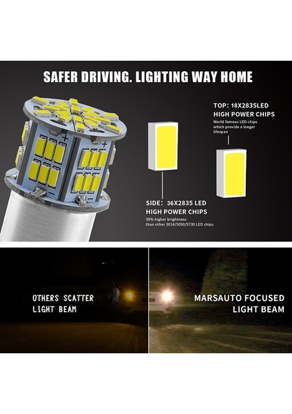 1157 LED Ampul Beyaz 54SMD 1080 Lümen, 7528 2357 2057 LED Ampuller (Yurt Dışından) fırsatları