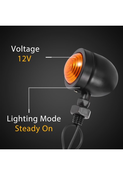 Honda Fatboy Chopper Bobber Suzuki Için 4 Adet Siyah Sinyal Lambası (Yurt Dışından) indirimleri