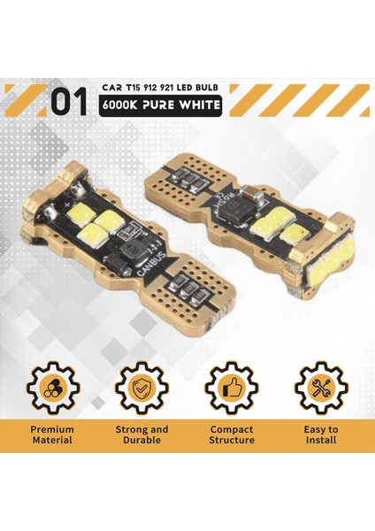 2x 921 912 W16W 904 906 916 T15 LED Geri Vites Ampulü (Yurt Dışından) fırsatları