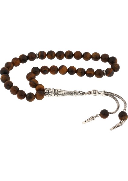 Brzm Doğaltaş Metal Püsküllü Kaplangözü Taşı Tesbih