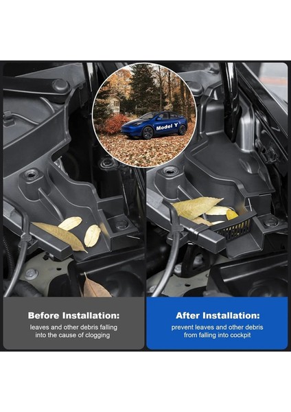 Tesla Için Ön Bagaj Enkaz Filtresi Kılavuzu Izgara Kanal Filtre Kapağı (Yurt Dışından) fırsatları