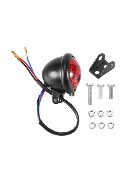 Chopper Bobber Için Kırmızı 12V LED Siyah Cafe Racer Arka Lambası (Yurt Dışından)