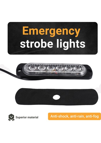 LED Acil Durum Flaş Işıkları, Amber 6 LED Flaşlı Flaş Işığı 2'li Paket (Yurt Dışından) indirimleri