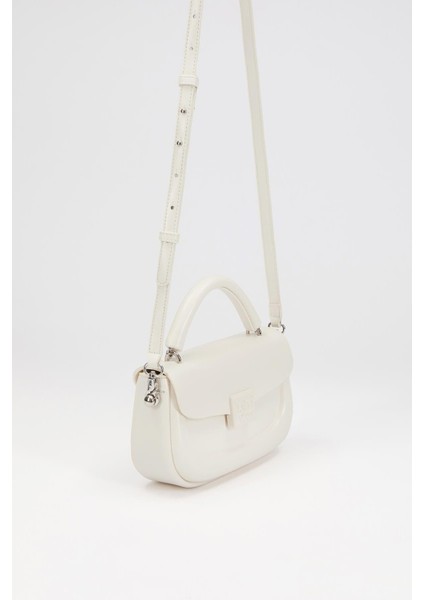 Beyaz İnci Askılı Omuz Çantası