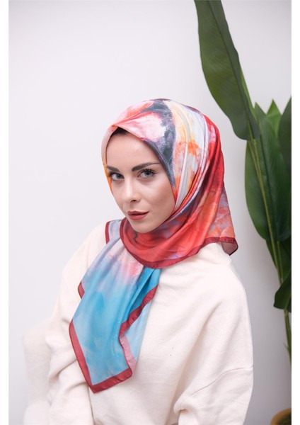 Renkli Karma Desen Dijital Soft Eşarp