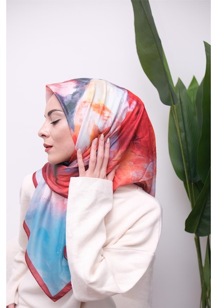 Renkli Karma Desen Dijital Soft Eşarp modelleri