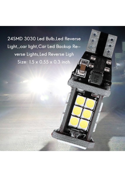 1 Adet 921 912 T10 T15 W16W LED Geri Vites Lambası 24SMD 3030 LED Ampul Beyaz (Yurt Dışından) fiyatları