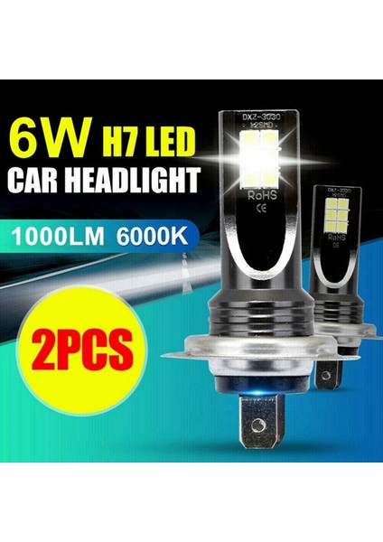 H7 LED Far Dönüşümü 6W 1000LM 6000K Hatasız Canbus Ampul (Yurt Dışından)