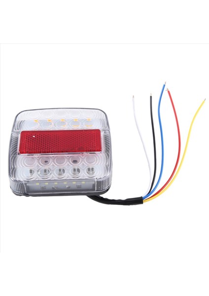 12V LED Kare Lamba Iki Renkli Arka Lamba Araba Malzemeleri Beyaz Kapak (Yurt Dışından)