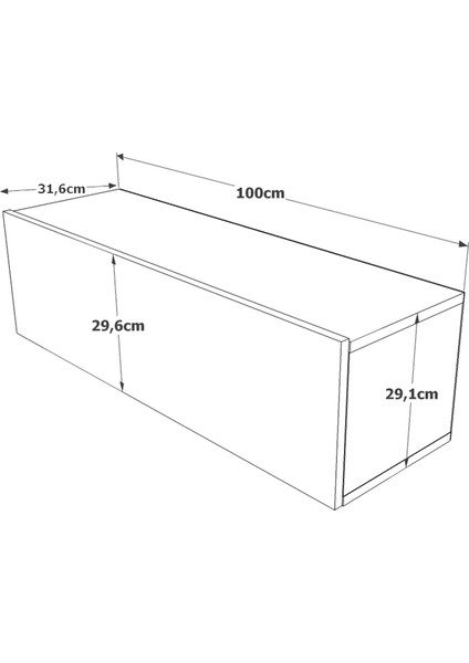 Robin Home Lia Hol Antre Dresuar Duvara Monte Kapaklı 100CM Çam-Beyaz fırsatları