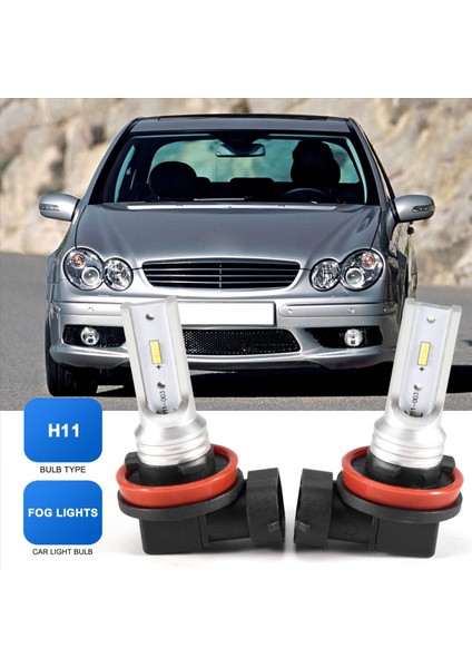 H8 H11 H16 LED Sis Lambası Ampulü, Soğuk Beyaz 6500K (2'li Paket) (Yurt Dışından) indirimleri