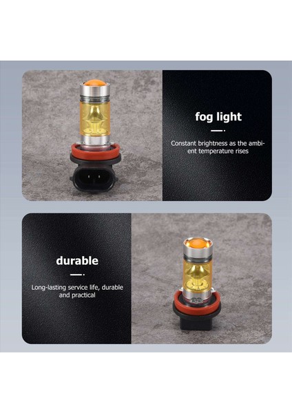 Adet Yüksek Güçlü LED Işık 100W H11 Sarı Sis Lambası 20 LED Far (Yurt Dışından) fırsatları