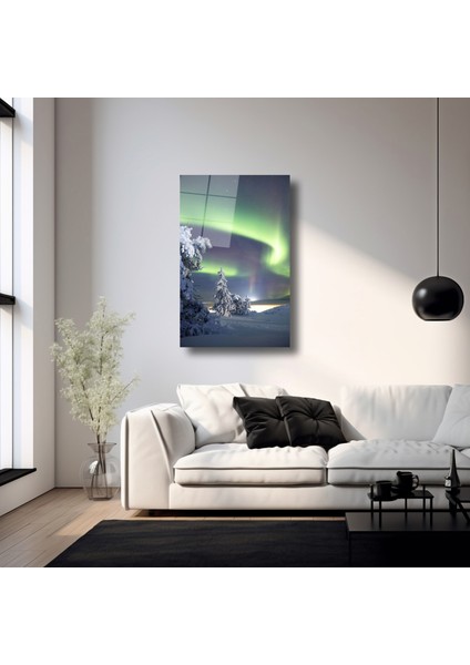 Kuzey Işıkları - Cam Tablo - DEG0271 fırsatları