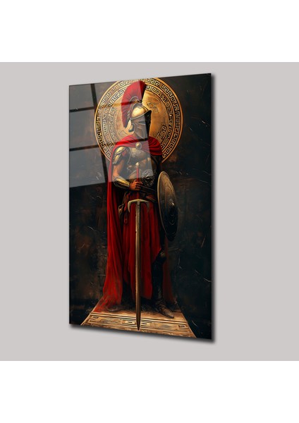 Eski Çağ Roma Şövalyesi - Cam Tablo - DEG0097
