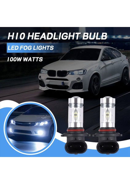 Adet 6000K Süper Beyaz H10 9045 9145 9140 100W 1200LM LED Sis Lambası (Yurt Dışından) fırsatları