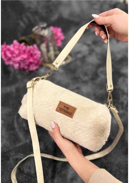 Kadın Sarı Suni Kürk Detaylı Omuz ve Crossbody Çanta fiyatları