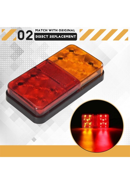 Adet 12V 10LED Su Geçirmez Kamyon Römork Arka Lambası Göstergesi (Yurt Dışından) modelleri