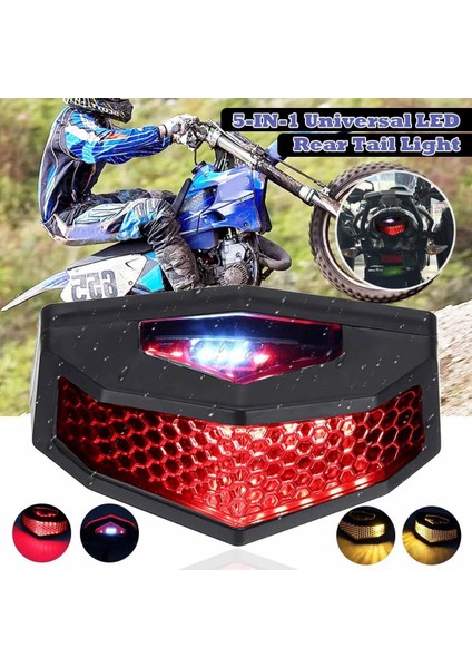 Yeni 12V Evrensel Motosiklet Atv Arka Lambası 5'i 1 Arada LED Arka Fren Lambası (Yurt Dışından) fiyatları