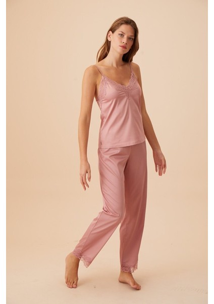 Pembe Pansy Lace Supant