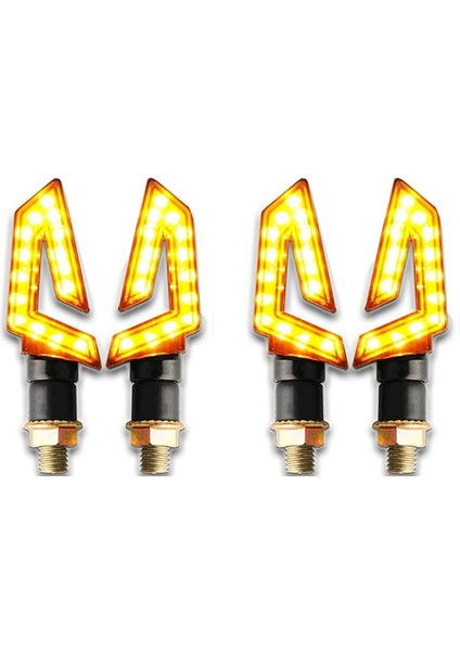 4 Adet Ok Motosiklet Dönüş Sinyal Lambası 15 LED Amber Lamba Motosiklet Için (Yurt Dışından)