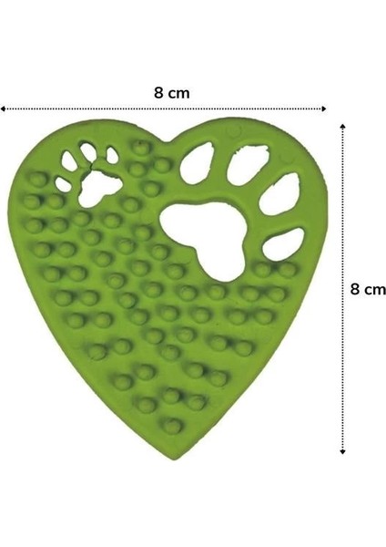 Kalp Şekilli Tırtıklı Evcil Hayvanlar Için Diş Kaşıma Çiğneme Oyuncağı