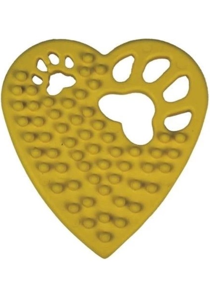 Kalp Şekilli Tırtıklı Evcil Hayvanlar Için Diş Kaşıma Çiğneme Oyuncağı