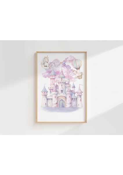 Unicorn Temalı Kişiye Özel Isimli 3'lü Çocuk Odası Dekoratif Poster Seti - Çerçevesiz fiyatları