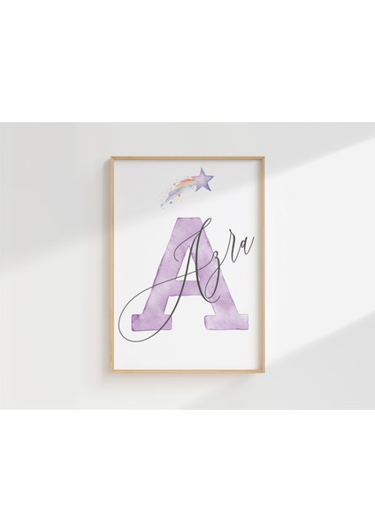 Unicorn Temalı Kişiye Özel Isimli 3'lü Çocuk Odası Dekoratif Poster Seti - Çerçevesiz fırsatları