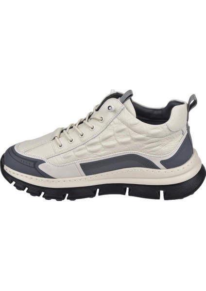 Hakiki Deri Erkek Spor Ayakkabı Sneaker GJ-25K517 Beyaz modelleri