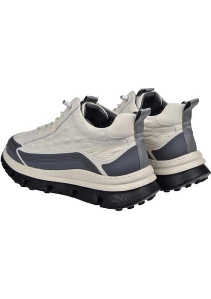 Hakiki Deri Erkek Spor Ayakkabı Sneaker GJ-25K517 Beyaz indirimleri
