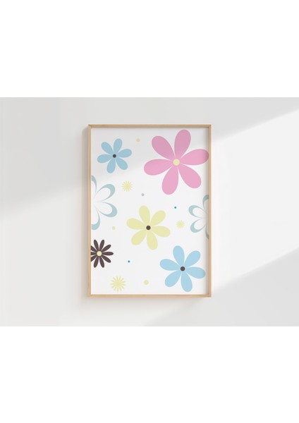 Papatya Temalı Kişiye Özel Isimli 3'lü Çocuk Odası Dekoratif Poster Seti - Çerçevesiz fiyatları